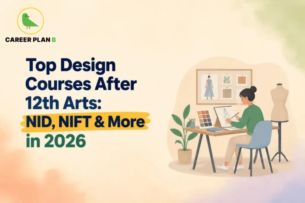 Top design courses after 12th Arts including NID, NIFT, fashion design, visual design, and other creative career options for students in 2026