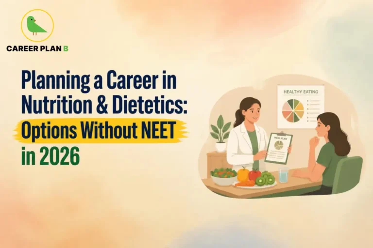 Nutrition and dietetics career options without NEET, including courses and career pathways in 2026
