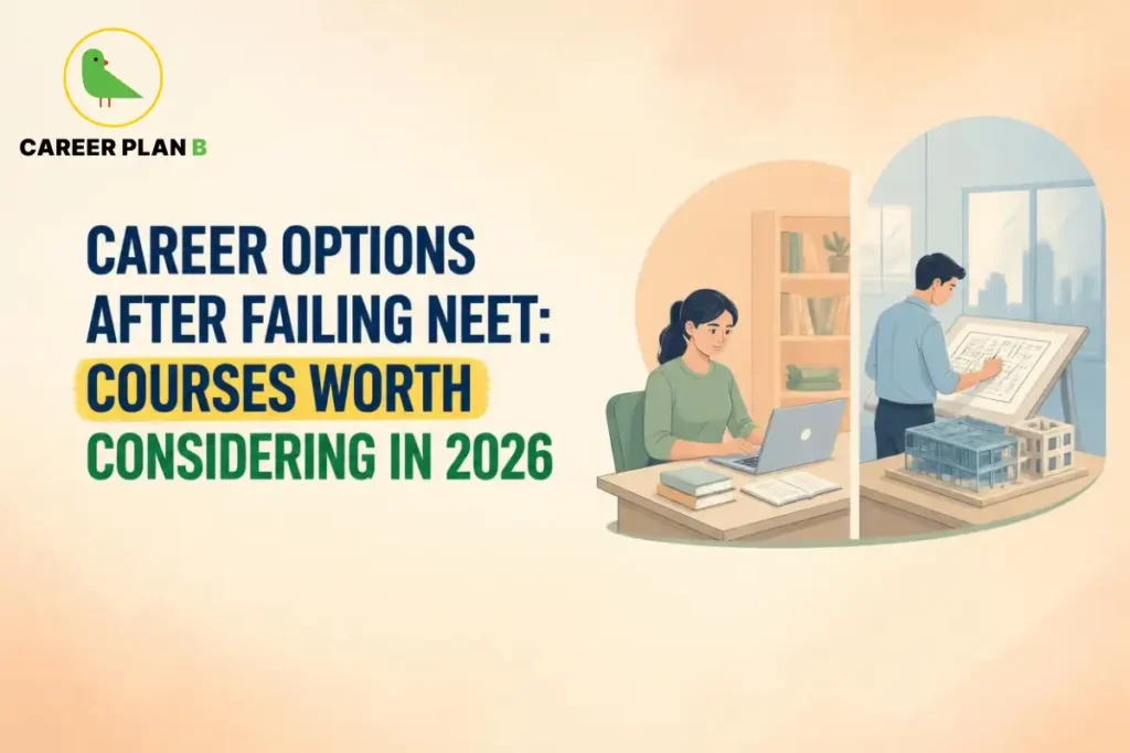 Career options after failing NEET, including alternative courses and career pathways worth considering in 2026