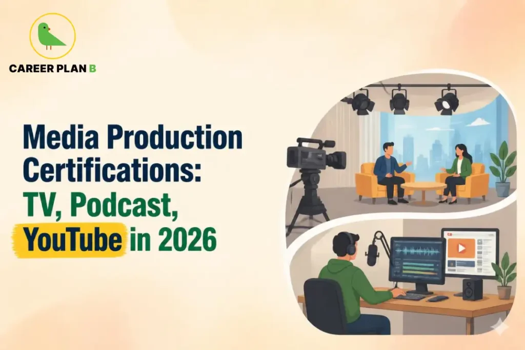 Media production certification programs for students and professionals pursuing careers in television, podcasting, YouTube, digital content creation, and online media production in 2026