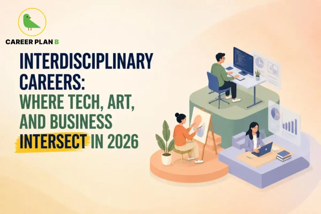 Interdisciplinary careers combining technology, art, and business for students exploring emerging career opportunities in 2026
