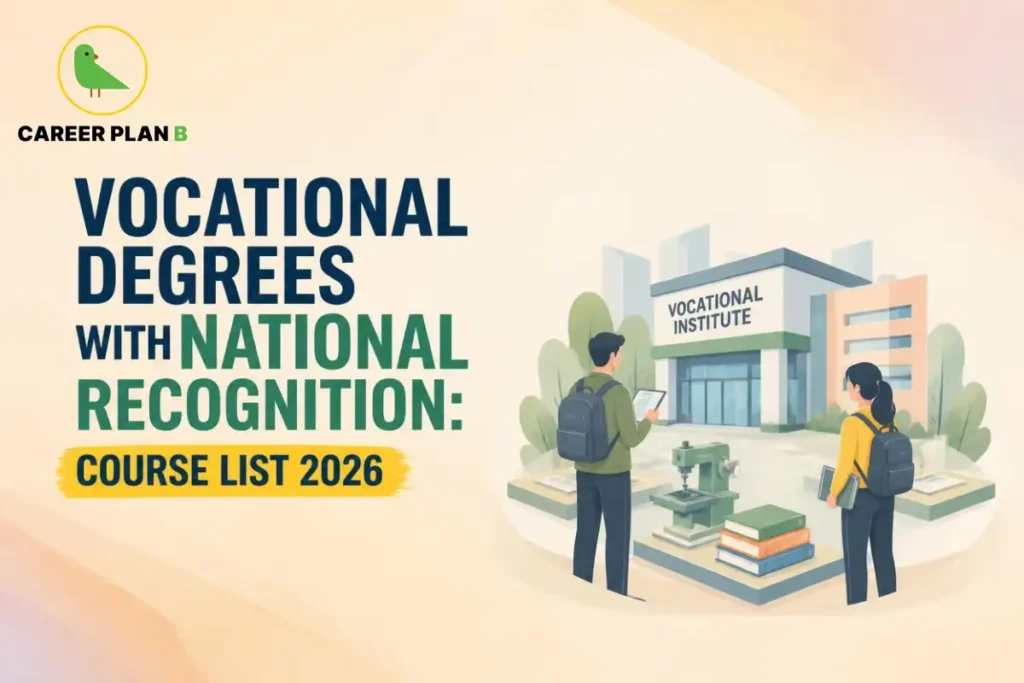 Vocational degrees with national recognition, featuring vocational education, practical training, technical courses, and recognized career pathways in 2026