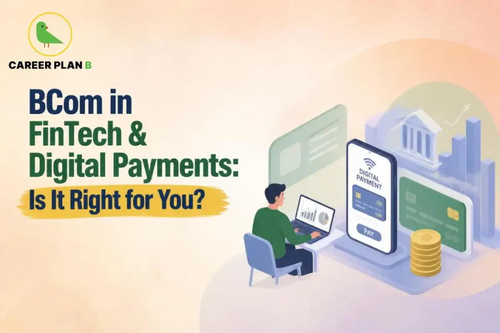 BCom in FinTech and digital payments, featuring online banking, digital payment technology, financial analysis, mobile payments, cards, and modern financial services