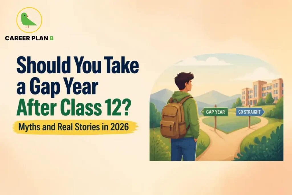 Should you take a gap year after Class 12, with a student choosing between a gap year and going directly to college while considering future education and career options