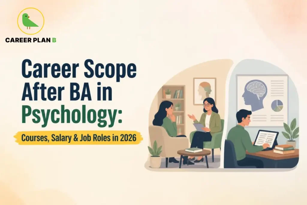 Career scope after BA in Psychology, including higher education courses, salary prospects, job roles, and career opportunities for students in 2026