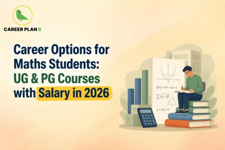 Career options for Maths students, including UG and PG courses, career opportunities, job roles, and salary prospects in 2026