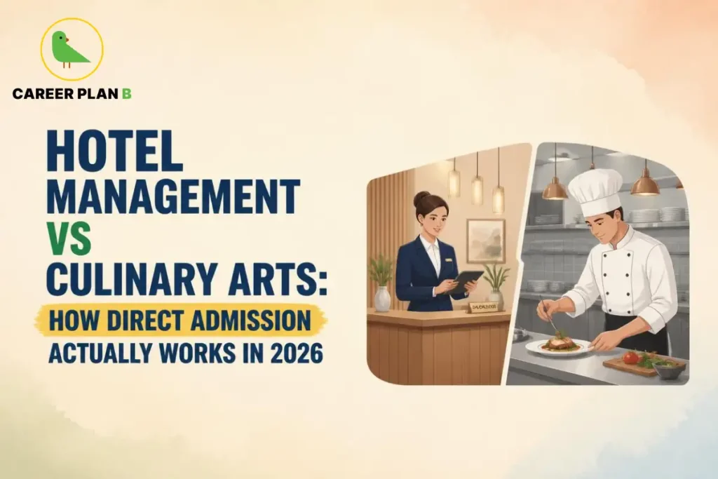 Hotel management and culinary arts students exploring direct admission options