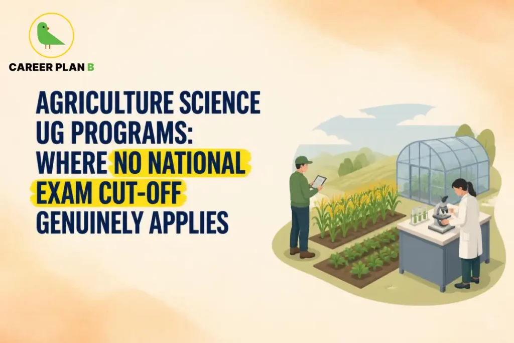 Students conducting crop research and laboratory work in agriculture science UG programs.
