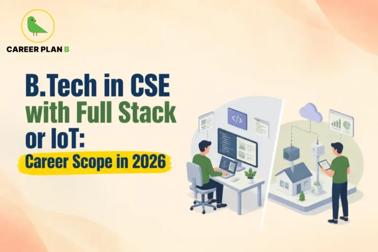 B.Tech in CSE with full stack development or IoT specialization and career opportunities in 2026
