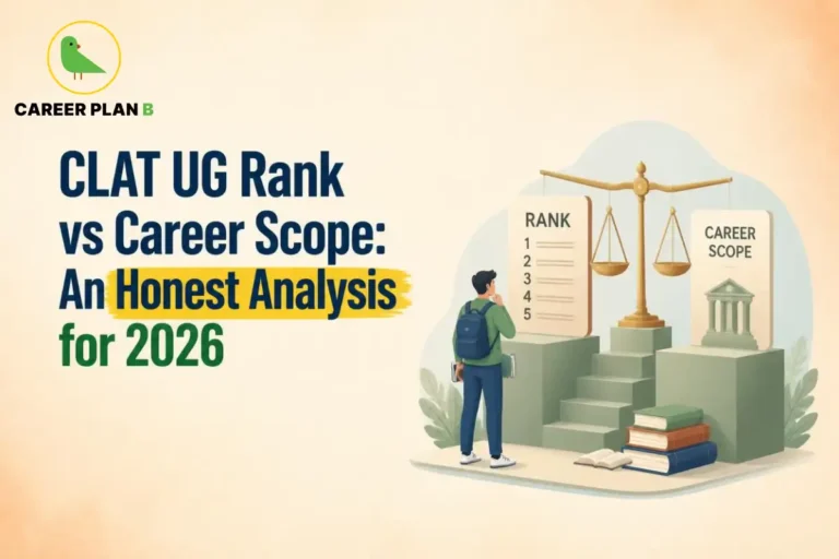 CLAT UG rank compared with career scope and legal career opportunities for students in 2026