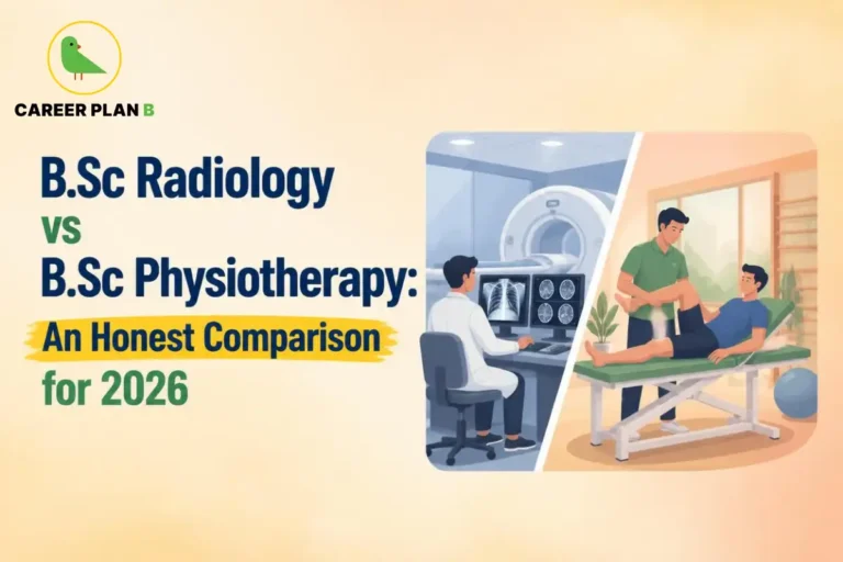B.Sc Radiology vs B.Sc Physiotherapy comparing healthcare careers, practical training, and opportunities for students in 2026